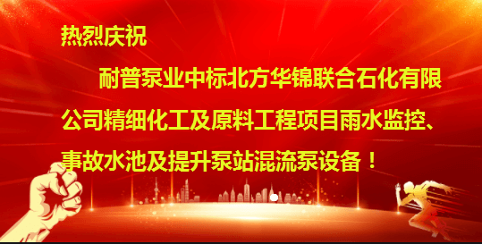 耐普泵業中標石化領域重大項目
